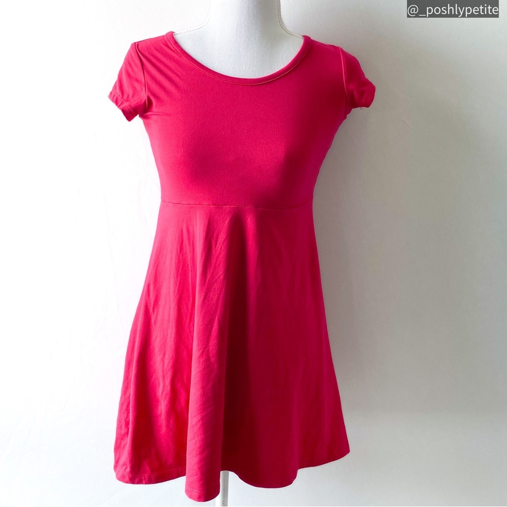 Girls Uniform hot pink10/12 short sleeve skater dress